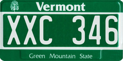 VT license plate XXC346