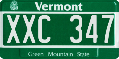 VT license plate XXC347