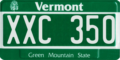 VT license plate XXC350