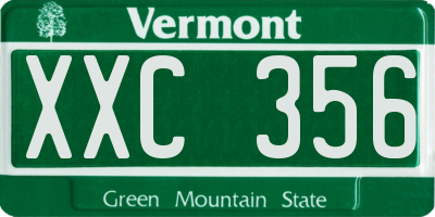 VT license plate XXC356