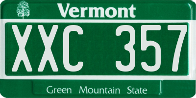 VT license plate XXC357