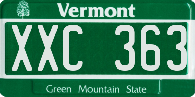VT license plate XXC363