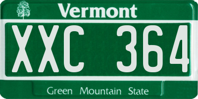 VT license plate XXC364