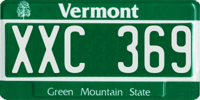 VT license plate XXC369