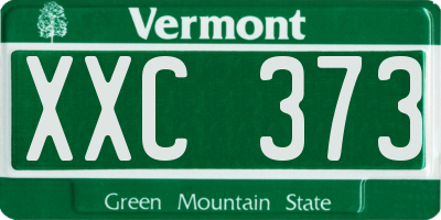 VT license plate XXC373
