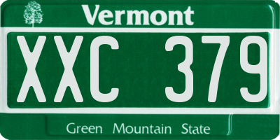VT license plate XXC379