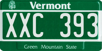 VT license plate XXC393