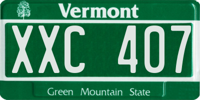 VT license plate XXC407