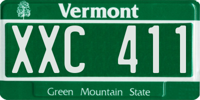VT license plate XXC411
