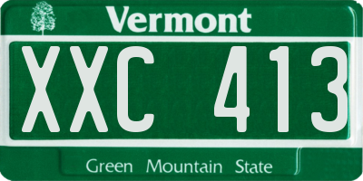 VT license plate XXC413