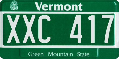 VT license plate XXC417