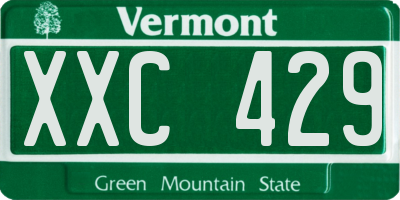 VT license plate XXC429