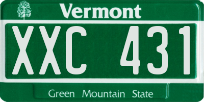 VT license plate XXC431