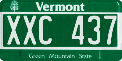 VT license plate XXC437