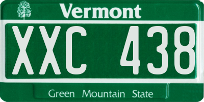 VT license plate XXC438