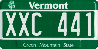 VT license plate XXC441
