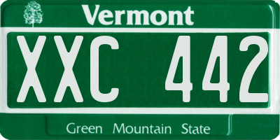 VT license plate XXC442