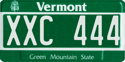 VT license plate XXC444