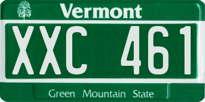 VT license plate XXC461