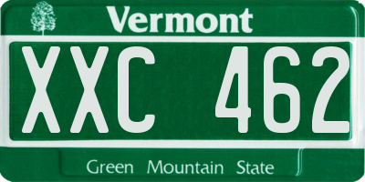 VT license plate XXC462