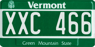 VT license plate XXC466