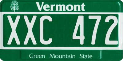 VT license plate XXC472