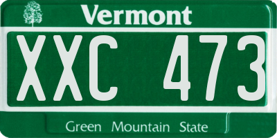 VT license plate XXC473