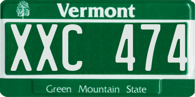 VT license plate XXC474