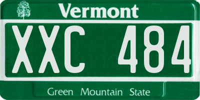 VT license plate XXC484