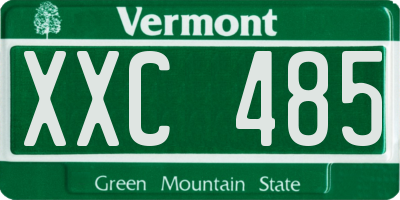 VT license plate XXC485