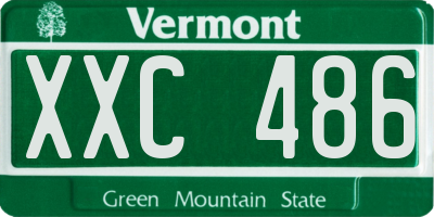 VT license plate XXC486