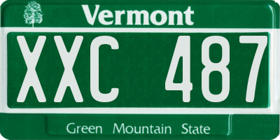 VT license plate XXC487