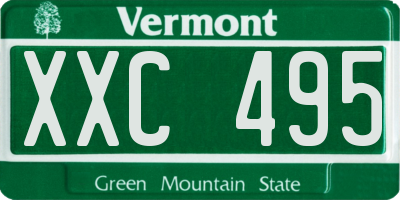 VT license plate XXC495
