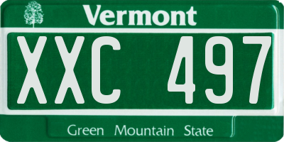 VT license plate XXC497