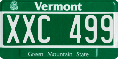 VT license plate XXC499