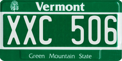 VT license plate XXC506