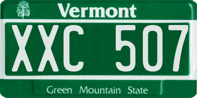 VT license plate XXC507
