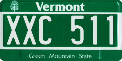 VT license plate XXC511