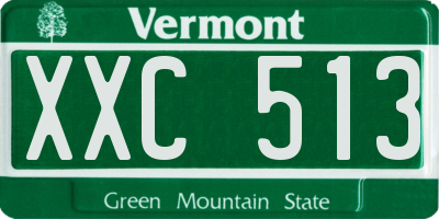 VT license plate XXC513