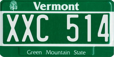 VT license plate XXC514