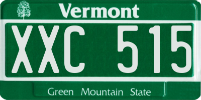 VT license plate XXC515