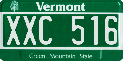 VT license plate XXC516