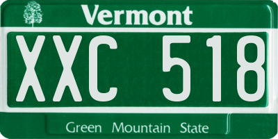 VT license plate XXC518