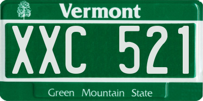 VT license plate XXC521
