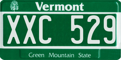 VT license plate XXC529