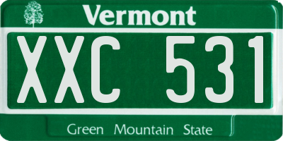 VT license plate XXC531