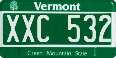 VT license plate XXC532