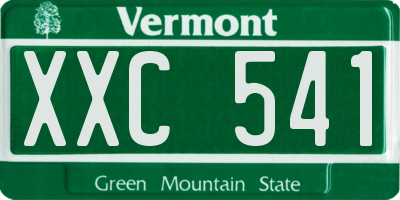 VT license plate XXC541