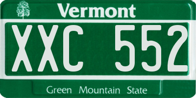 VT license plate XXC552