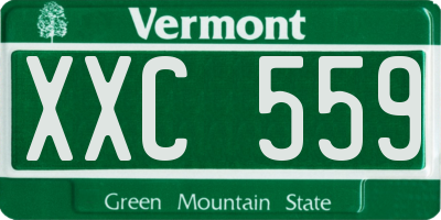 VT license plate XXC559